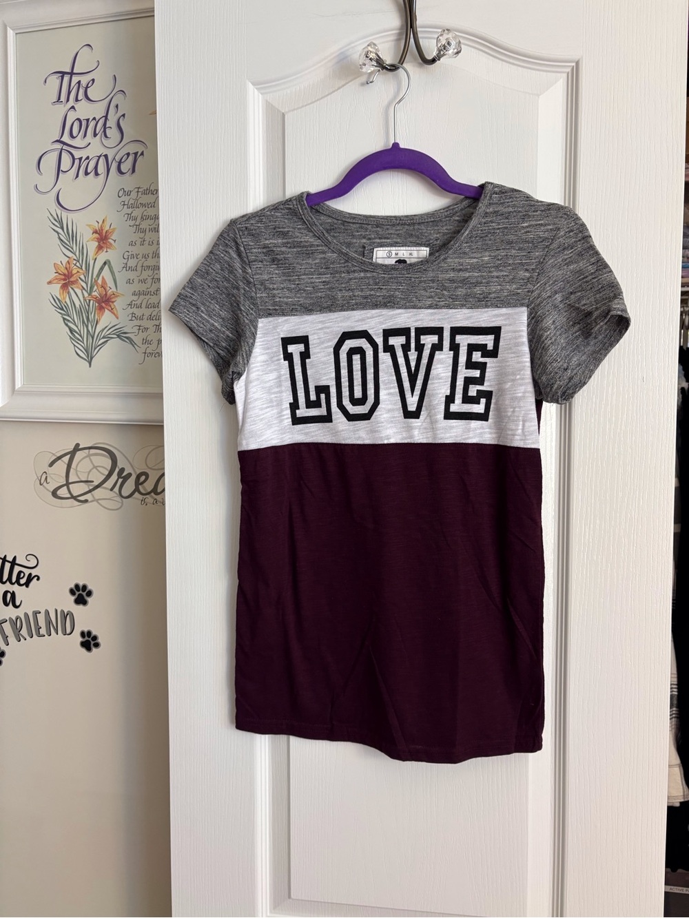 GIRLS LOVE Colorblock Tee